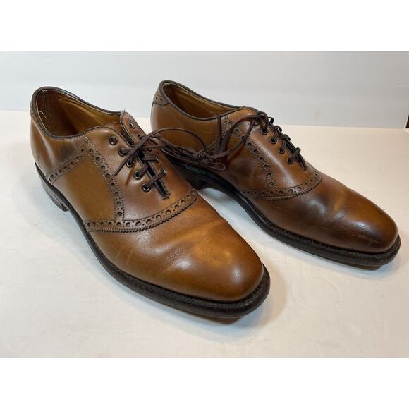 Size 8.5 Nettleton Vintage Cox Shank Lace Up Oxford Dress Shoes Brown main image 7